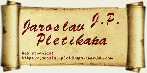 Jaroslav Pletikapa vizit kartica